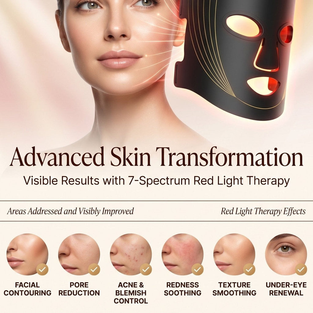 Lumina LED Face Mask — 7 - Spectrum Red Light Therapy Device - AwakenRefreshed